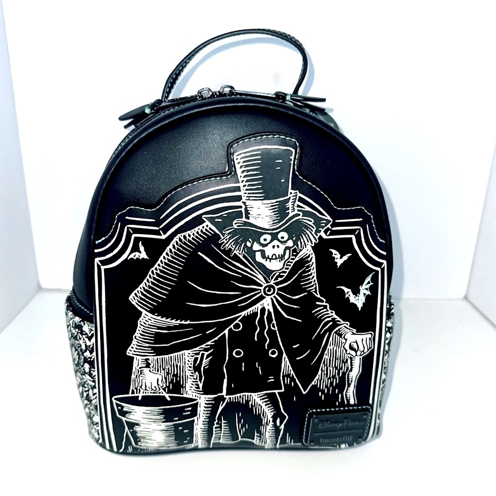 Loungefly Disney Haunted Mansion hatbox ghost glow in the dark mini backpack NWT